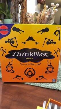 Mattel ThinkBlot Game 42215 Vintage Inkblot Board Game